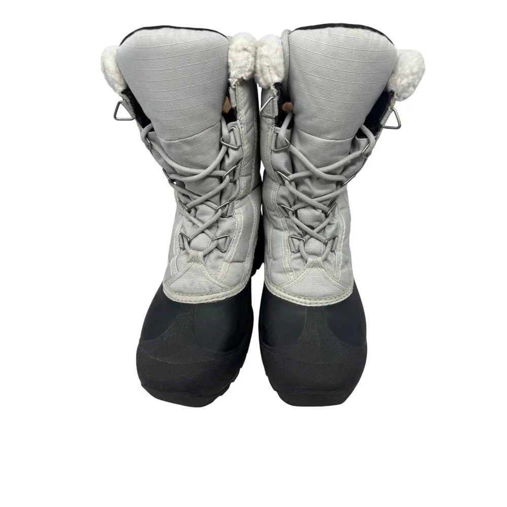 🔥Sorel🖤🩶🖤 Winter Snow waterproof Boots Grey Black Thinsulate ⭐️Likenew 7‎
